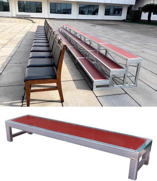 Sitzplattform für Gruppen - Erhöhte Bühne - Durchführung Organisieren - Antirutschfläche - 128 x 90 x 60 cm