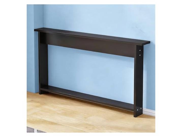 ZJKXJH Schmaler Konsolentisch Konsolentisch Eingang, Industrieller Couchtisch Hinter Couch mit Zubehör, Schmaler Hinter Couch für Flur Wohnzimmer(Black,47.2x5.9x25.6in/120x15x65cm)