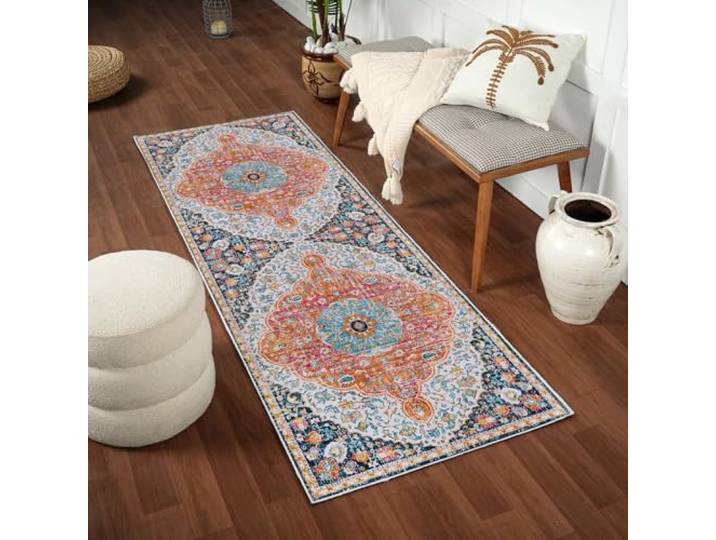Livabliss Dundee Aflou Läufer 80x220 cm – Orange, Blau