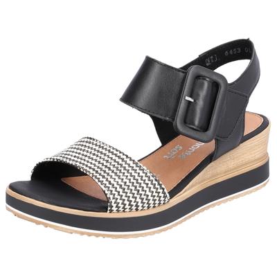 Remonte "ELLE-Collection" Sommerschuh, Sandale, Bequemschuh mit Klett unter der Zierschnalle