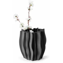 SERENEE 3D-gedruckte Keramikvase mit Wellenstruktur