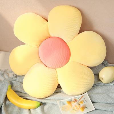 Trendy Discount Goods Six Petal Flower Cushion High Quality Sunflower Pillow Bay Window Pink Flower Setting For Bedroom Seat Pillow Girly Room yellow pink 35x35cm