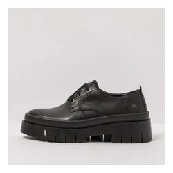 Art für Damen. 119521101003_001 Lederschuhe 1952 schwarz -Absatzhöhe: 5 cm (37), 5 bis 8 cm, Schnürsenkel, Lässig