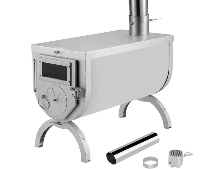 Réchaud de tente de camping en plein air polyvalent, outil de sac à dos, Eva à bois en acier inoxydable de qualité supérieure, réchaud de chauffage de camping en plein air