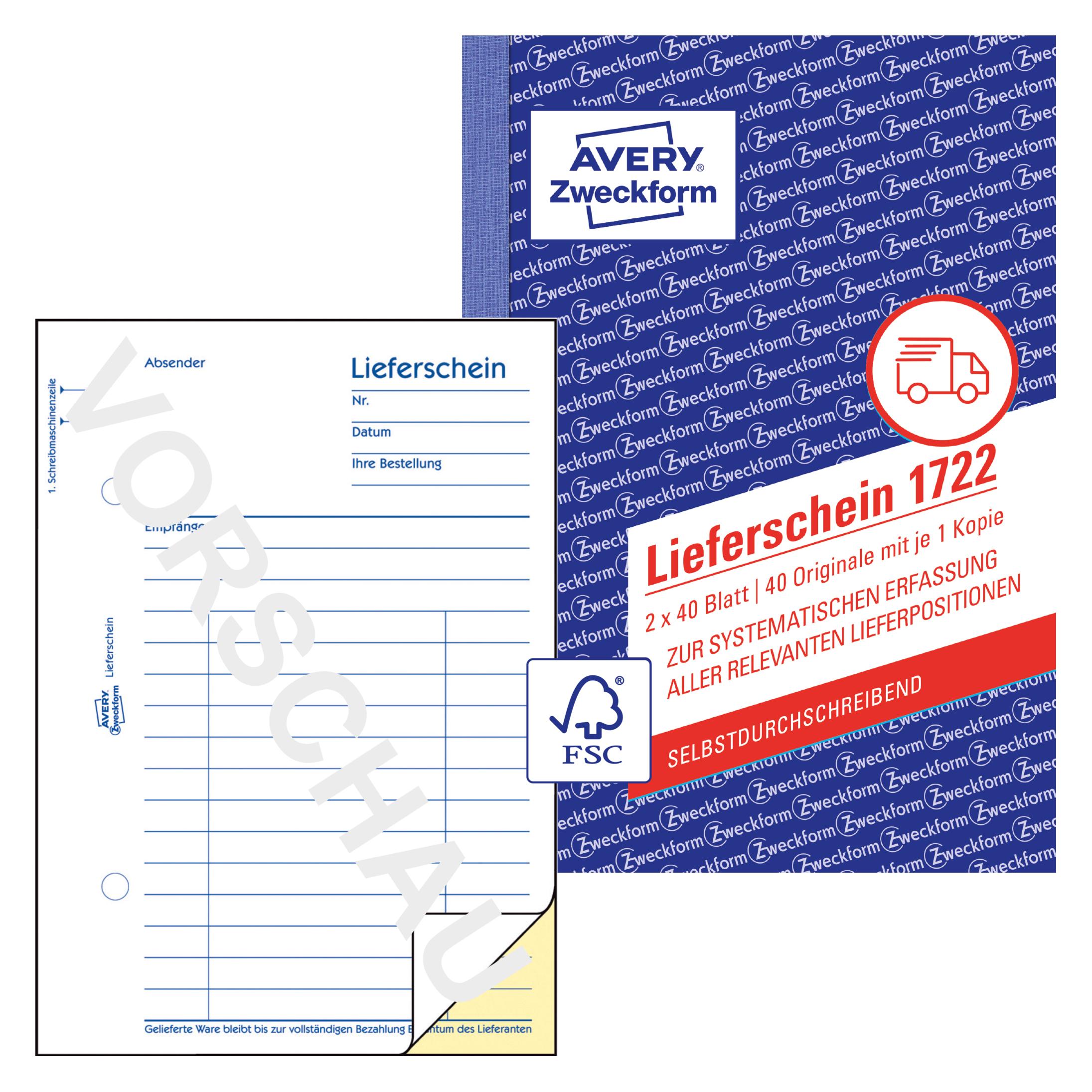 Avery Lieferschein (1722)