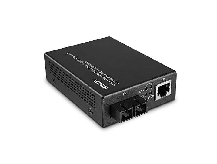 LINDY 25119 Media-converter SC 10/100/1000 Base-T op 1000 Base-FX, multimode
