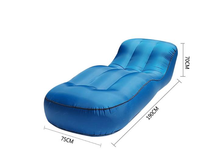 Canapé Gonflable en Nylon Imperméable et Résistant à l'Humidité, Sac de Couchage de Plage Ultraléger, Chaise Longue de dehors, Camping en Plein Air