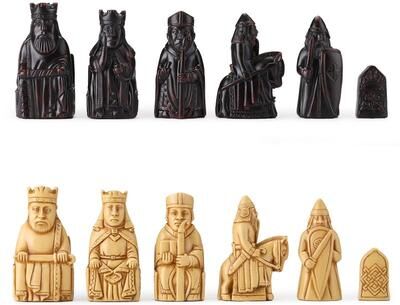 Veronese Design 3.54 inches Height Polyresin Isle of Lewis Chess Set Multicolor Finish Figurine
