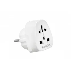 Verbatim WTEU-02 Netzstecker-Adapter Typ F Universal Weiß