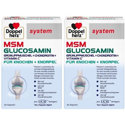 Doppelherz MSM Glucosamin system Kapseln 2x 2x60 St