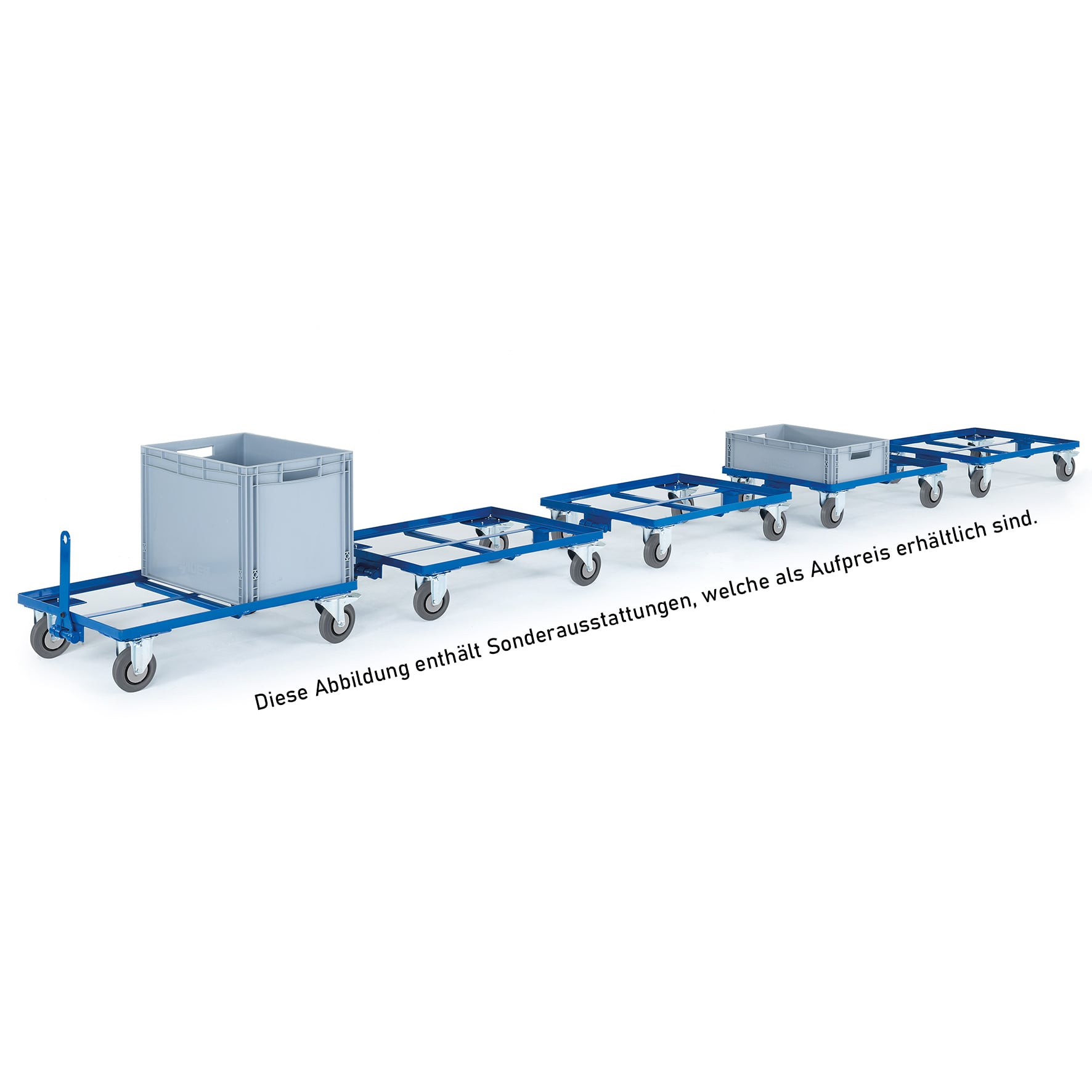 Rollcart Fahrrahmen 610x410mm Winkelstahl mit TPE-Bereifung und 2 Feststellern