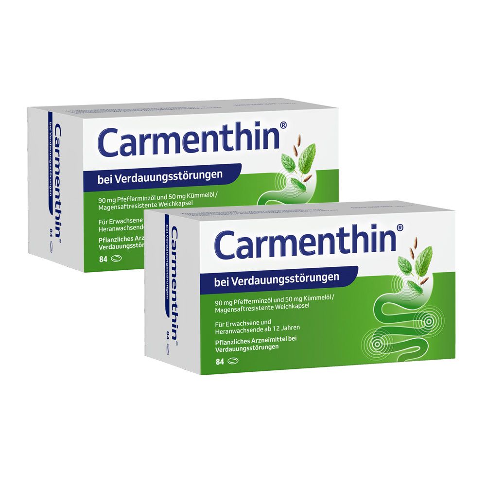 2x Carmenthin bei Verdauungsstörungen 2x84 St magensaftresistente Weichkapseln