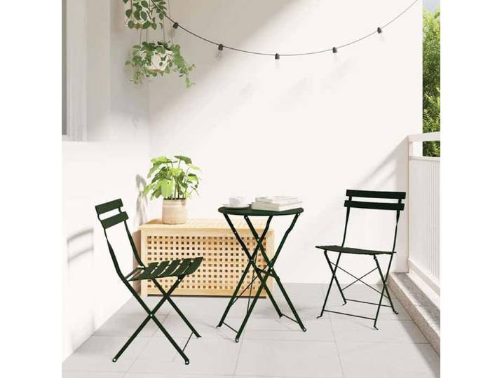 Maison Exclusive - Chaise de jardin pliante 2 pc Vert Métal