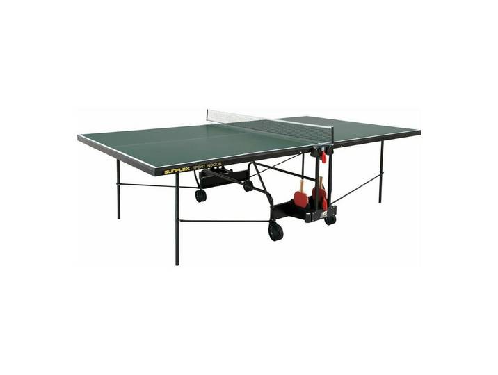 Sunflex Tischtennisplatte Sport Indoor mit Tischtennisnetz grün