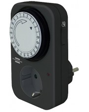 Brennenstuhl 24 h Timer MZ 20 Schwarz Spannungsschutz Mechanische Zeitschaltuhr (1506450)