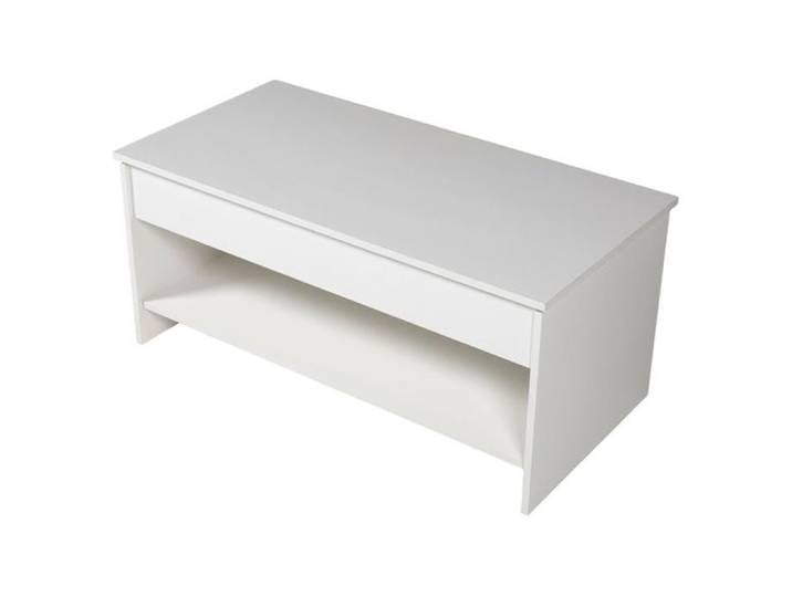 Table basse avec plateau relevable blanche HEDDA
