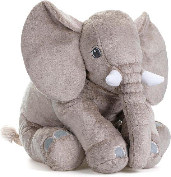Extra pluizige olifanten knuffel van pluche, 60 cm