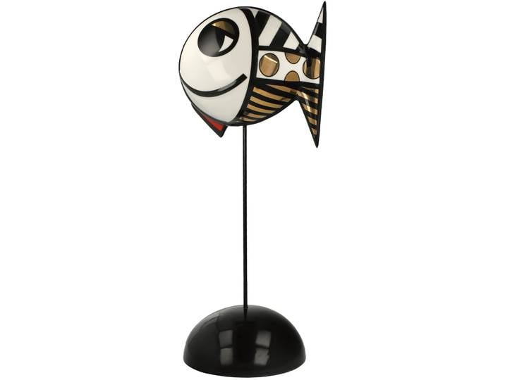 Sammelfigur GOEBEL Figur Romero Britto - Golden Deeply in Love 1 , goldfarben, B:10cm H:28,5cm T:11cm, Porzellan, Dekofiguren, Sammelfigur