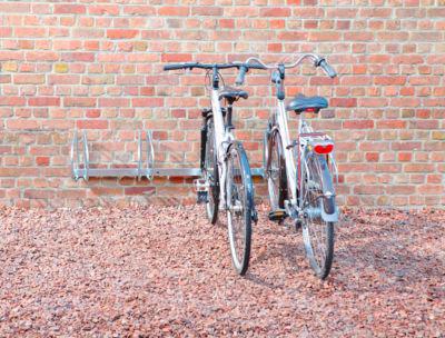MOTTEZ Wandständer für Fahrräder, 4 Einstellplätze, 90° Bügelausrichtung, Stahl verzinkt