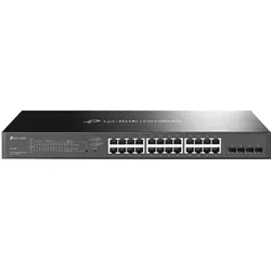 TP-Link SG2428P (TL-SG2428P) JetStream™ 28-Port Gigabit Smart Switch with 24-Port PoE+ (28 Ports), Netzwerk Switch, Schwarz