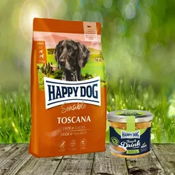 Happy Dog Supreme Sensible Toscana 12,5 kg + Happy Dog Snack Drink mit Hähnchenfleisch und Gemüse *geschenkt*