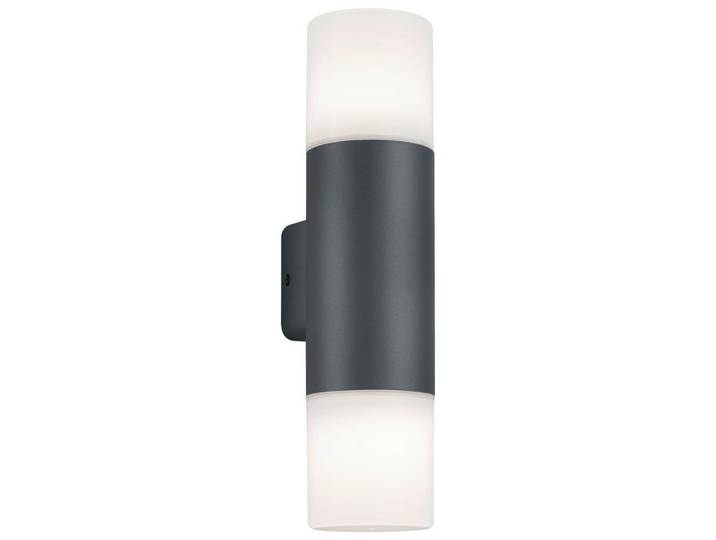 Aussenwandleuchte, Anthrazit, Weiß, Metall, Kunststoff, 33 cm, Lampen & Leuchten, Außenbeleuchtung, Außenleuchten