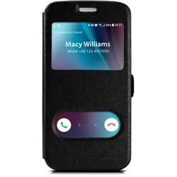 moex Comfort Case für Samsung Galaxy S6 Edge – Klapphülle mit Fenster, ultra dünnes Flip Case