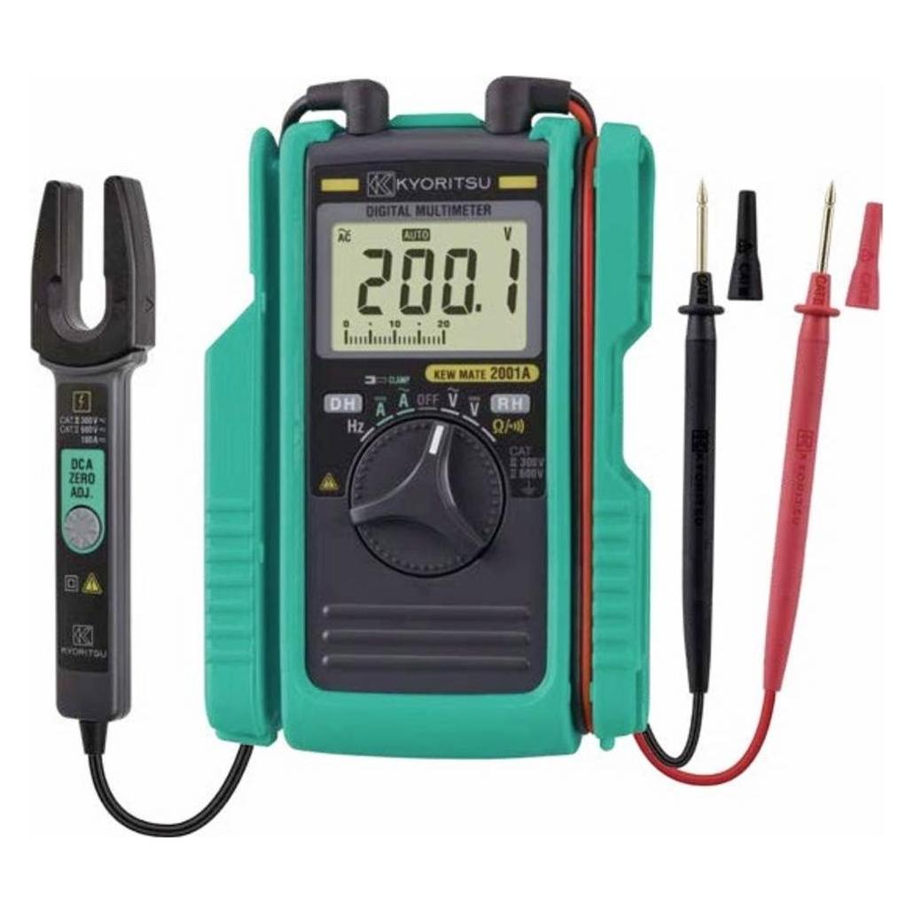 Kyoritsu Hand-Multimeter, Stromzange digital CAT II 600 V, CAT III 300 V Anzeige (CAT II 600V, CAT III 300V, Hand-Multimeter) (KEW Mate 2001 A)