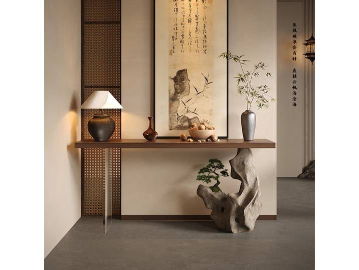 Table console moderne de luxe avec tiroirs de rangement pour entrées, décoration de salon, design de meubles élégant, table d'entrée