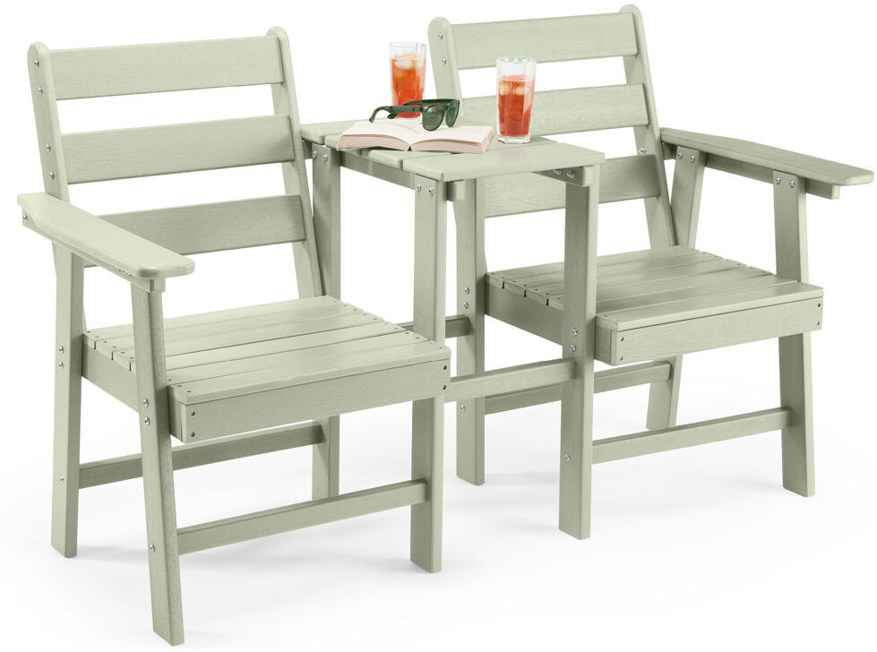 VonHaus Jack & Jill HDPE Garden Love Seat Green