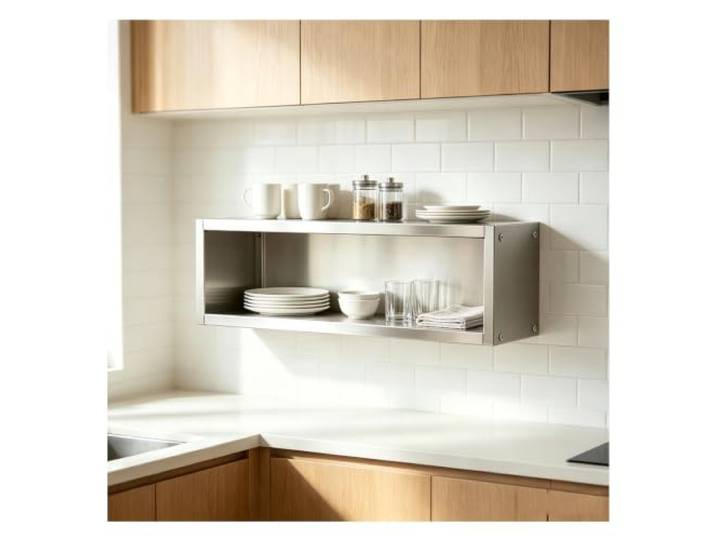 Edelstahl Mikrowellenregal, Mikrowellen Regal, Regal Küche, Kitchen Shelf Spart Platz auf der Arbeitsplatte, Wasserdicht, Leicht zu reinigen, Jede Ablage ist mit 50 kg (110 lb) belastbar, Anpassbar