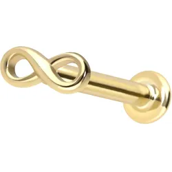 14 Karat Gold Labret mit Innengewinde UNENDLICHKEIT