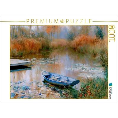 CALVENDO Puzzle Stiller Weiher im Herbst | 1000 Teile Lege-Größe 64x48cm Foto-Puzzle für glückliche Stunden, von , Calvendo Puzzle