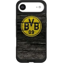 Nivocase Handyhülle für Apple iPhone Air Hülle NIVOpure Case Schwarz BVB Borussia Dortmund Holzoptik (Apple iPhone Air), Smartphone Hülle, Schwarz