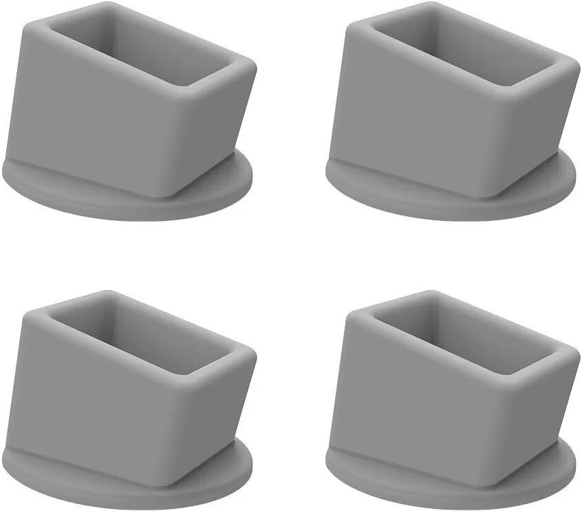 INF 4er-Pack Silikon-Sicherheitsgurt-Schnallenabdeckungen: Kratzfester Schutz, Universelle Passform Grau