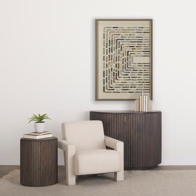 Mercana Terra Dark Brown Solid Wood Accent Cabinet
