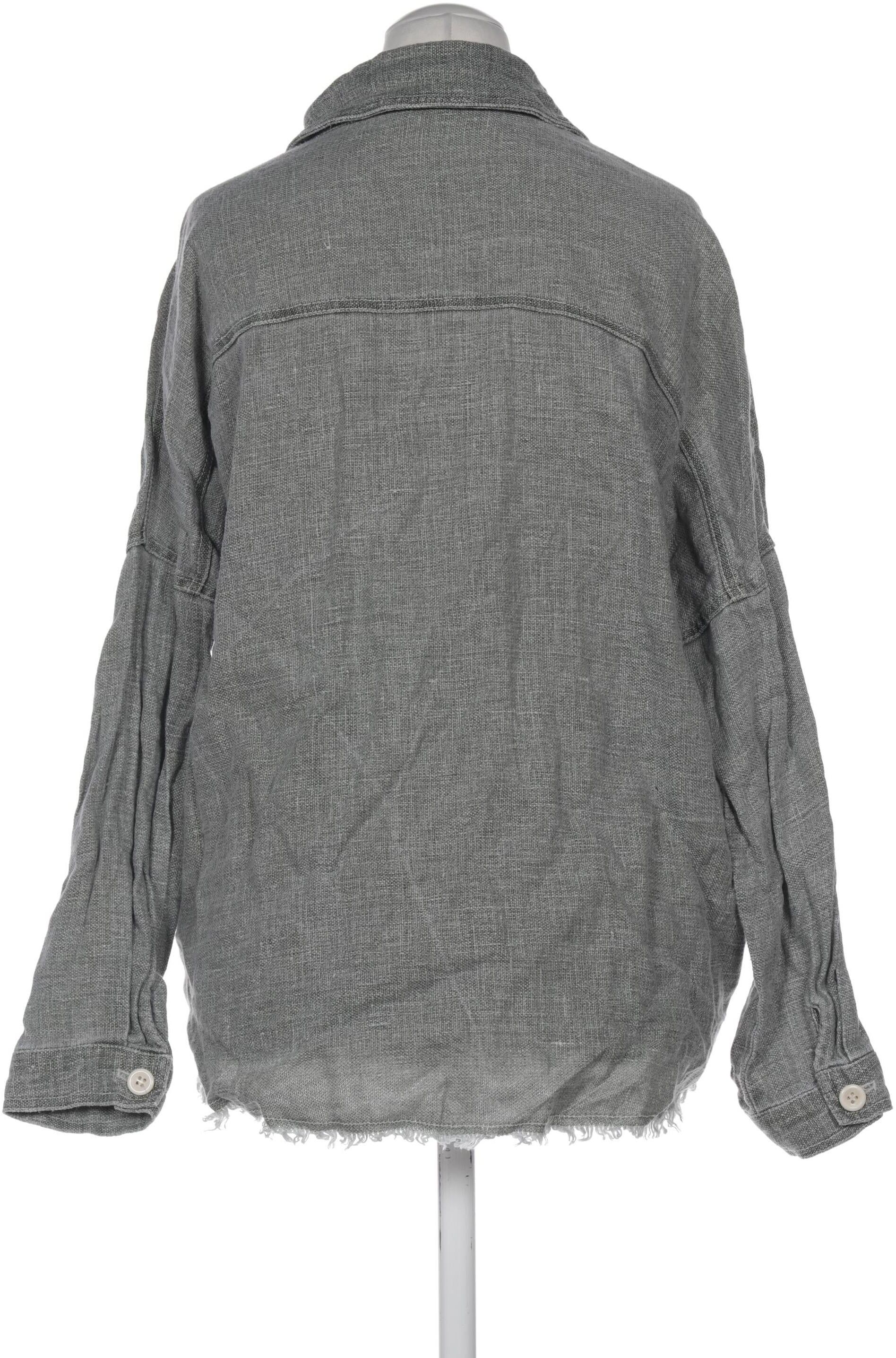 Zara Damen Jacke, Grau, Gr. XS, Leinen - Second Hand