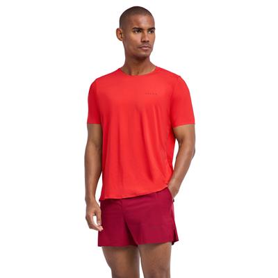 T-Shirt FALKE "FALKE T-Shirt", Herren, Gr. L, rot (bloody mary (8177)), Shirts T-Shirt
