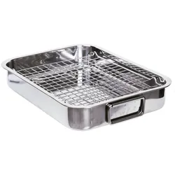 Pott & Flamme Ofenform klein 25 cm  mit Edelstahl Gitterrost-Einsatz
