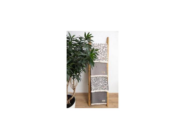 Wohndecke ESKIMO Zola Decke 140 x 200 cm , grau (beige, braun), B:140cm L:200cm, Baumwolle, Wohndecken, Wohndecke