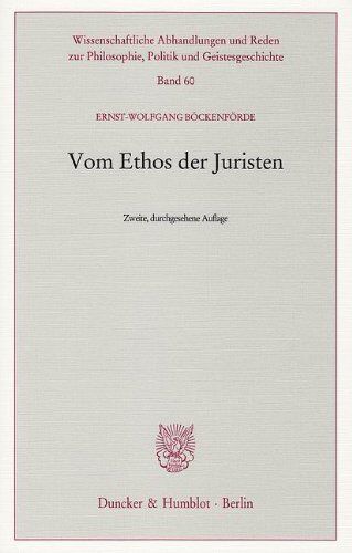 Ernst-Wolfgang Böckenförde - Vom Ethos der Juristen - Preis vom 14.10.2026 23:07:16 h