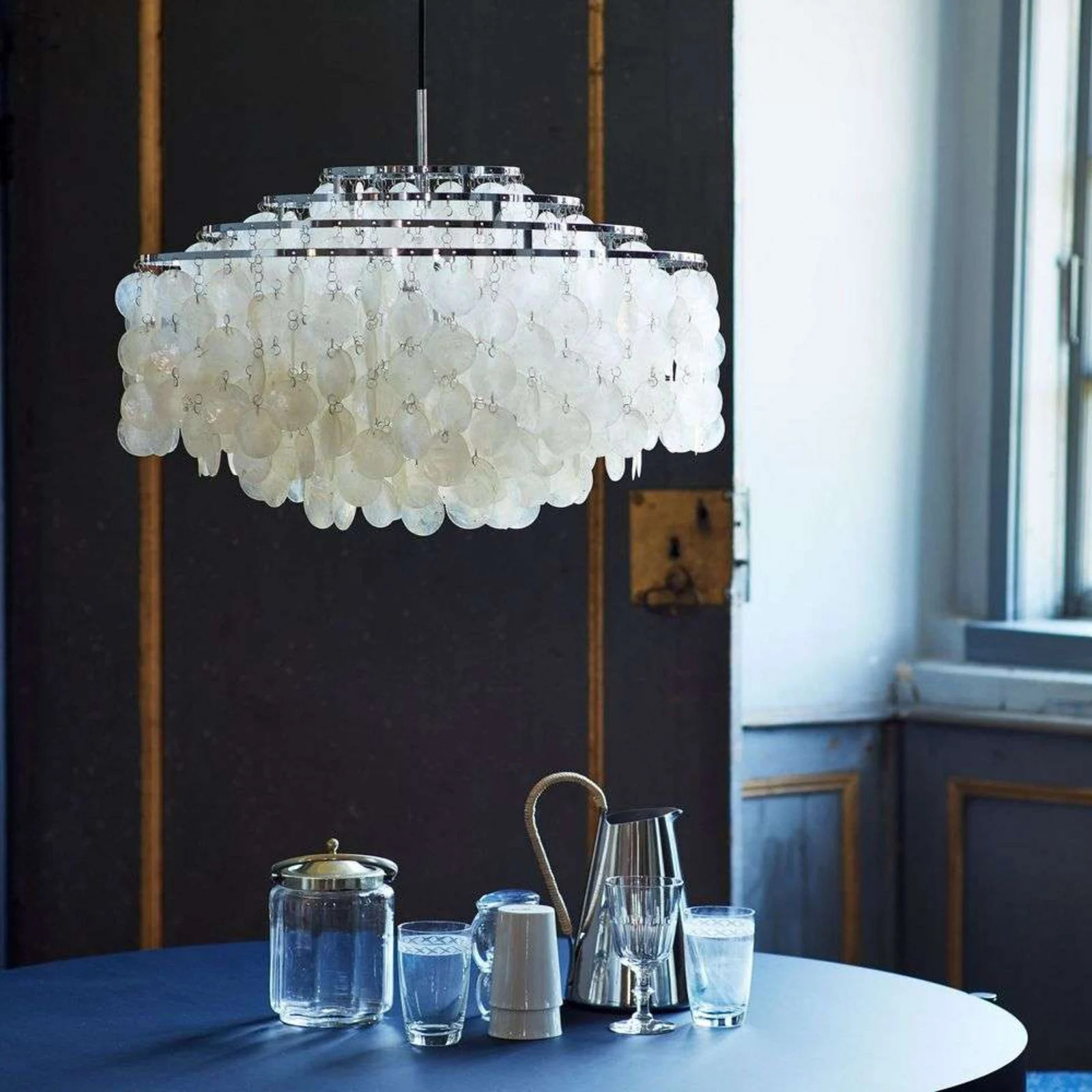 Verpan Fun 10 DM Hanglamp - Wit - Chroom - Metaal en Glas