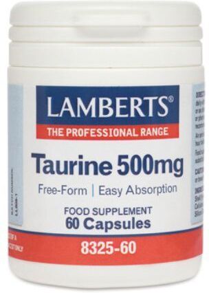 Lamberts Taurina 500 mg forma libre y fácil absorción 60 cápsulas