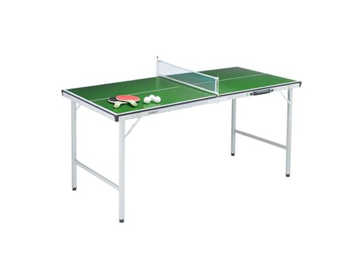 Table de ping-Pong Pliante Relaxdays\, avec Filet\, 2 Raquettes\, 3 balles\, 71 x 150 x 67 cm\, Vert