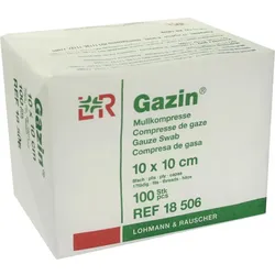 Gazin Kompresse 10x10cm 8Fach Op 100 ST