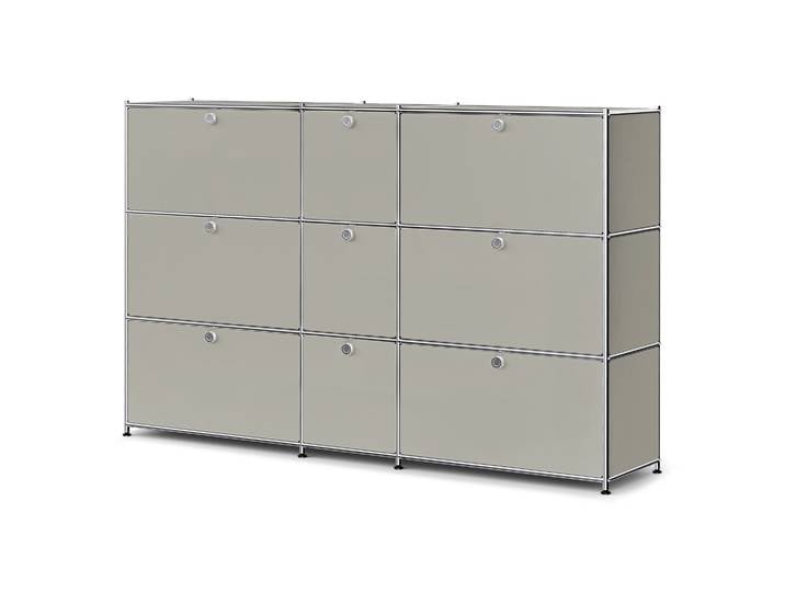 Tchibo - Kommode Metall »Cn3« mit 9 Klappenfächern - 190x40x120,3cm - taupe -