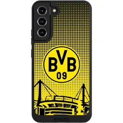 Nivocase Handyhülle für Samsung Galaxy S22+ Hülle NIVOpure Case Schwarz BVB Borussia Dortmund Stadion (Samsung Galaxy S22+), Smartphone Hülle, Schwarz