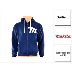 Makita,  Hoodie mit Reissverschluss Grösse L ( 98P145 ) Farbe Blau (L)