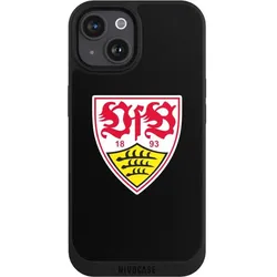Nivocase Handyhülle für Apple iPhone 15 Hülle NIVOpure Case Schwarz Offizielles Lizenzprodukt VfB Stuttgart (Apple iPhone 15), Smartphone Hülle, Schwarz