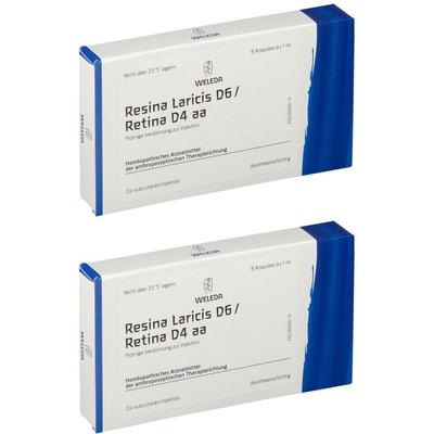 Resina Laricis D 6/Retina 4 aa Ampullen 2x 2x8x1 ml